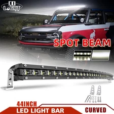 Single Row 44Inch Curved Led Light Bar Combo Offroad Work Light SUV 4WD Truck 42