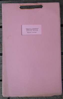 Vintage ''PERCYS PROGRESS'' Original Domestic Version Export Movie Script 1974