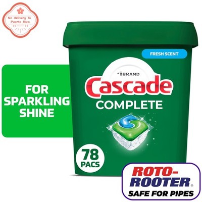 new Cascade Complete Dishwasher Pods   Action Pacs, Fresh, 78 Count