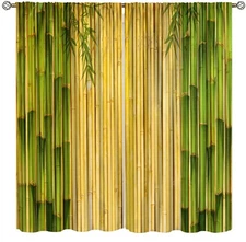 Bamboo Curtains, Bamboo Tree Image Traditional Chinese Calligraphy Style Cult...