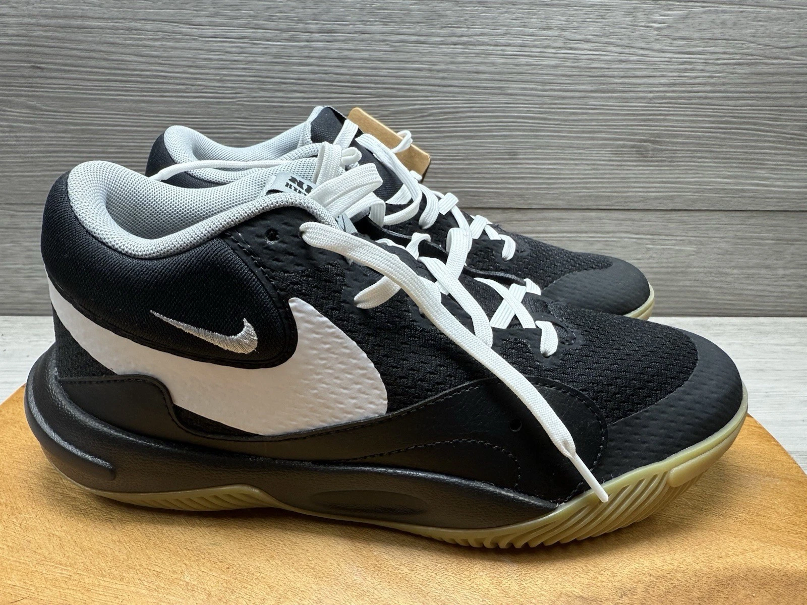 Scarpe da pallavolo Nike Hyperquick nere bianco argento piatto gomma FN4678 001 US6