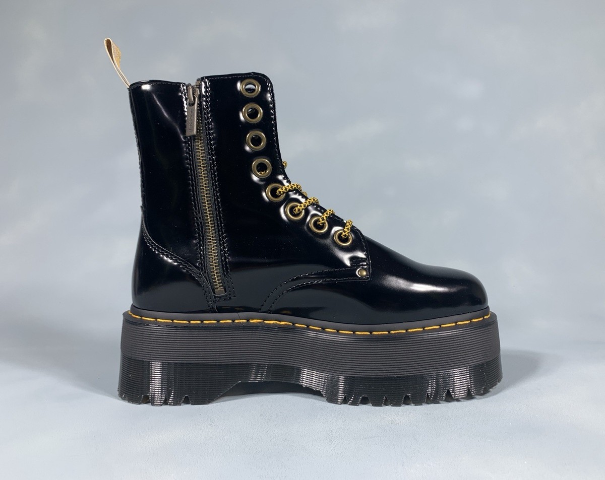 miu【極美品】Dr.Martens JADON MAX VEGAN Dr. Martens Vegan Jadon Max Boot Platforms Side Zip Size 7
