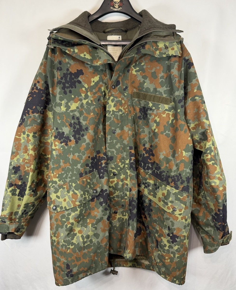 Vintage German Military Flecktarn Parka With Liner Mens 52/54 Camo