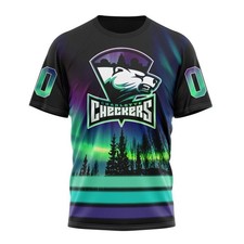 Personalized Charlotte Checkers Special With Northern Lights Design Hockey Fans
