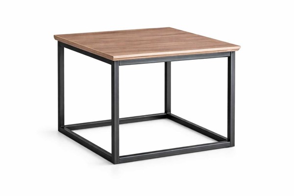 Kompakter Couchtisch Mit Holzplatte Und Metallgestell FüR Modernes Wohnen-image