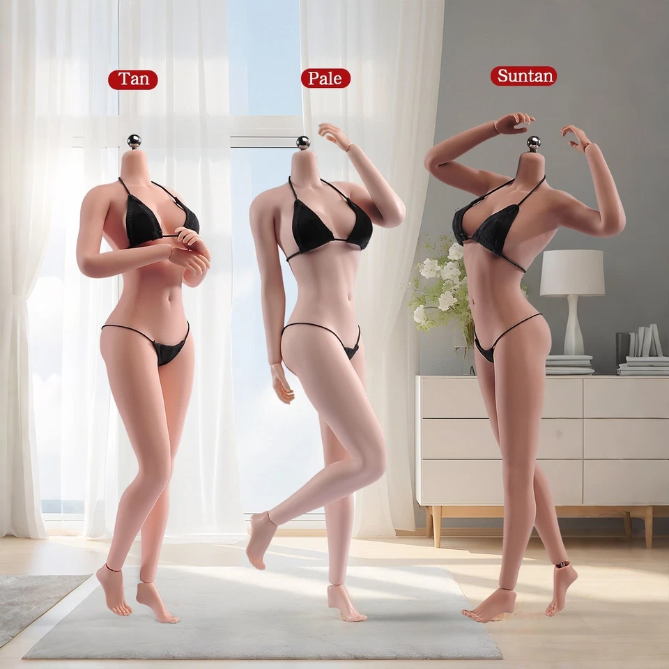 美国 1: 6 女性大胸胸围乳房身体 12 英寸弹性无缝可动人偶模型 — 第 2/4 张图片