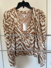 NINE WEST 100% WOOL KNIT Short JACKET SIZE M