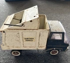 VINTAGE CIRCA 1960'S TONKA PRESSED STEEL GARBAGE TRUCK SANITARY SERVICE