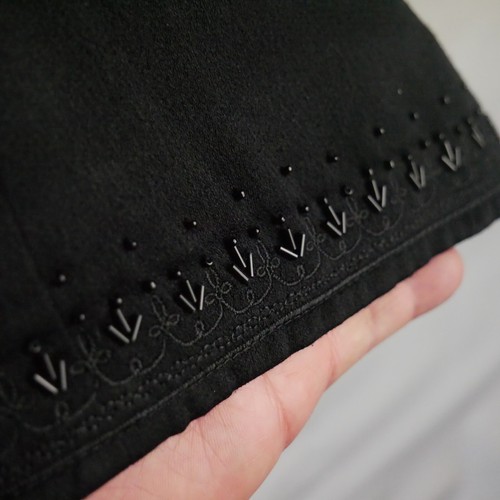 New York & Co Womens XL Black Beaded Embellish Fitted Zip Up Cropped Tank Top - Picture 5 of 12