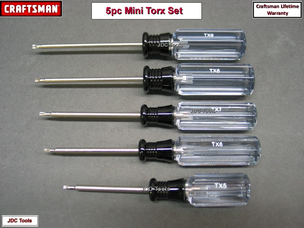 CRAFTSMAN TOOLS 5 pc. Mini Torx Screwdriver Set T5 T9 Size NEW