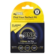 Paradise Products Myone Classic Sampler Latex Condoms 3 Count, New