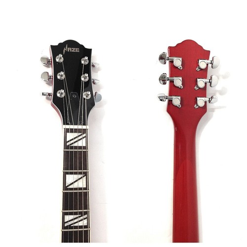 Left-Handed Haze Semi-Hollow Electric Guitar SEG272CR Cherry Red+Bag, strap..... - Picture 4 of 12