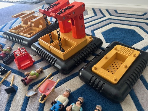 Fisher Price OFFSHORE CARGO Set Vintage 1979 Husky Helfer Kraniche Figuren 945 - Bild 5 von 11