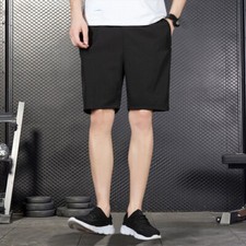 Herren Freizeit Dünne Shorts Halb Hosen Sport Fitness Gym Bequem Sommer Strand