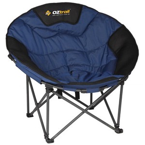 OZTRAIL MOON CHAIR (JUMBO) 150KG LIMIT OVAL ROUND CAMP OUTDOOR SEAT | eBay
