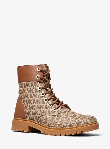 Michael Kors alistair logo jacquard bootie