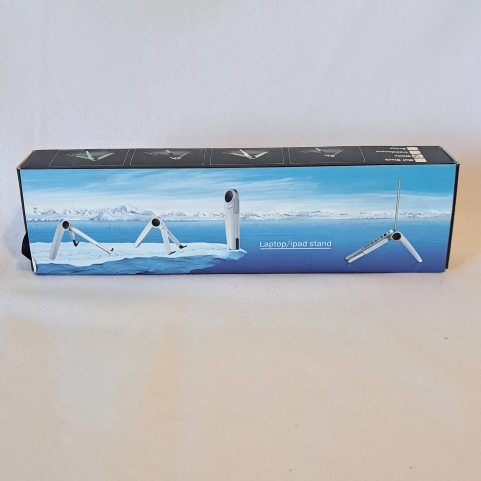 Portable Adjustable Stand Laptop Macbook Ipad Tablet White w/ Carrying Case - Image 2 of 4