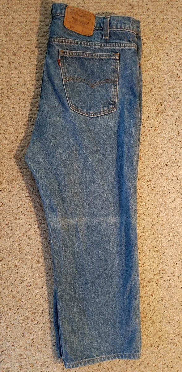 Vintage Levi's USA Orange Tab 509 Talon 42 Zipper 80s