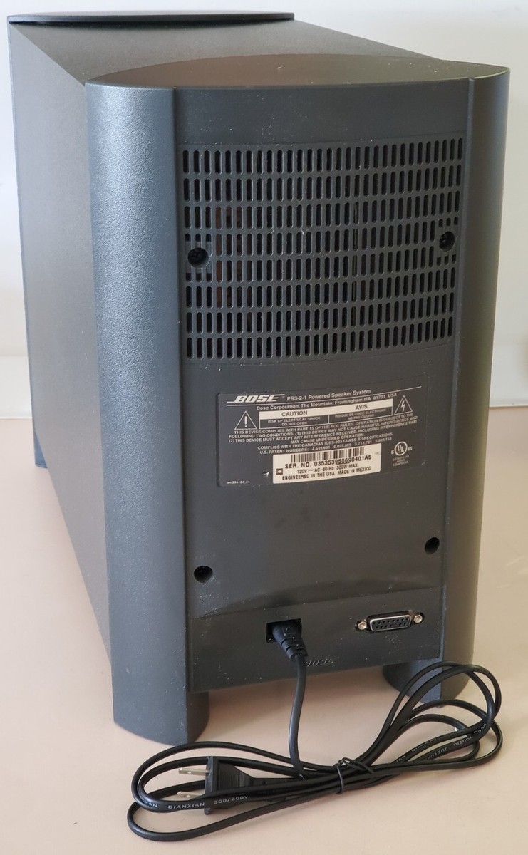 BOSE PS3-2-1 Powered Speaker System, Subwoofer, black. Tested