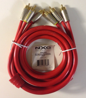 NXG Stereo Audio/Composite Video AV RCA Cable Gold Plated Shielded 2M NXR-3002