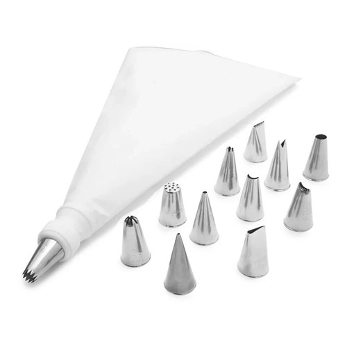Cake Decorating Kit – Icing Piping Nozzles & Silicone Tools Set, 12/6-Pieces - Picture 11 of 22