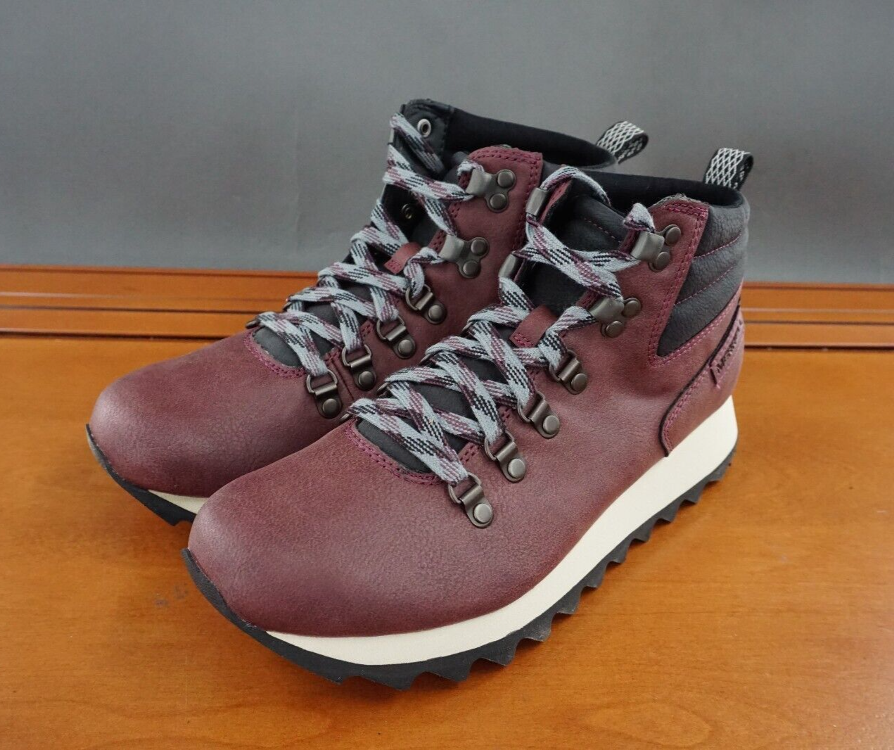 Merrell Alpine Hiker stivaletti donna 8 5 pelle marrone scarpe da trekking stringate