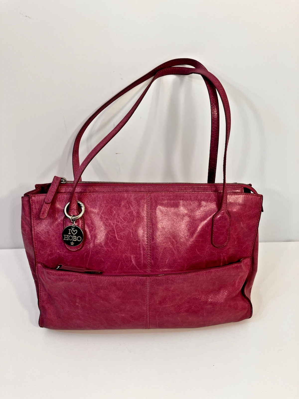 HOBO International Friar Leather Shoulder Bag Pin… - image 1