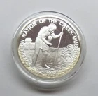 1973 Sovereign Nation of the Creek-Muscogee Indian Tribe  .999 Silver Proof Rd