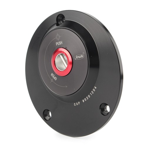 Black Fuel Filler Cover Gas Tank Cap w/Key For Yamaha FZ1 FZ6 YZF600 1000 R1 R6 - Picture 9 of 12