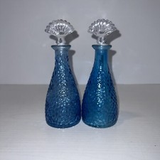 Pebble Textured Seaside Glass Decor Bottles 7.625 x 2.75 in.
