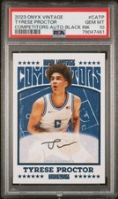 2023 Onyx Competitors AUTO Black Ink 2/5 TYRESE PROCTOR Duke Blue Devils PSA 10
