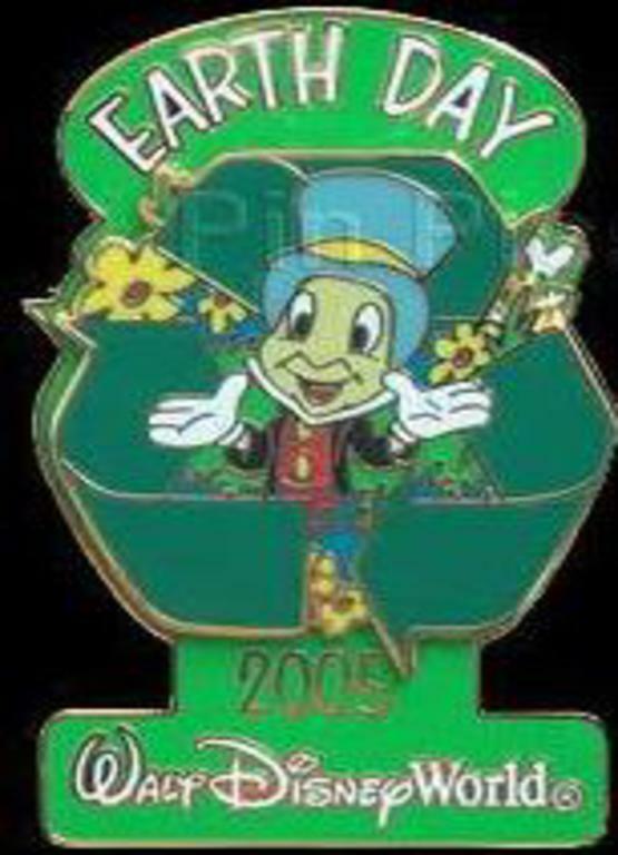 Collectible Disney Trading Pin 38119 WDW Earth Day 2005 Jiminy Cricket LE 3000