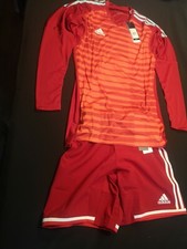 Adidas Torwart Trikot Kurzarm!!! Hose S Herren Goalkeeper rot NEU ***