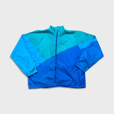 Vintage Nike Sportswear Jacket Mens XL Blue Swoosh Zip 90s