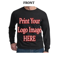 Men's Heavy Weight LONG SLEEVES Custom Printing Images Names All Sizes Available