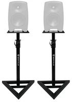 2) Rockville Adjustable Studio Monitor Speaker Stands For Genelec M040 Monitors
