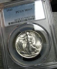 1943 Walking Liberty Half Dollar Silver ---- PCGS MS-65 Stunning Coin ---- #323C