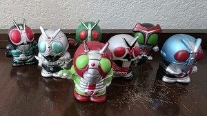 Lot Of 7 Kamen Rider Sofubi Finger Puppets Vinyl Figure Toy Japan Bandai  TOYS