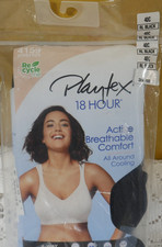 NIB PLAYTEX 18 HOUR ACTIVE BREATHABLE COMFORT ALL AROUND COOL 4159 40C BLACK BRA