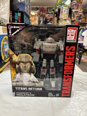 Transformers Titans Return Doomshot & Megatron Figure Voyager Class Read