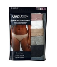 GapBody Women's 5-Pack Seamless Stretch Full Back Coverage Hipster Underwear