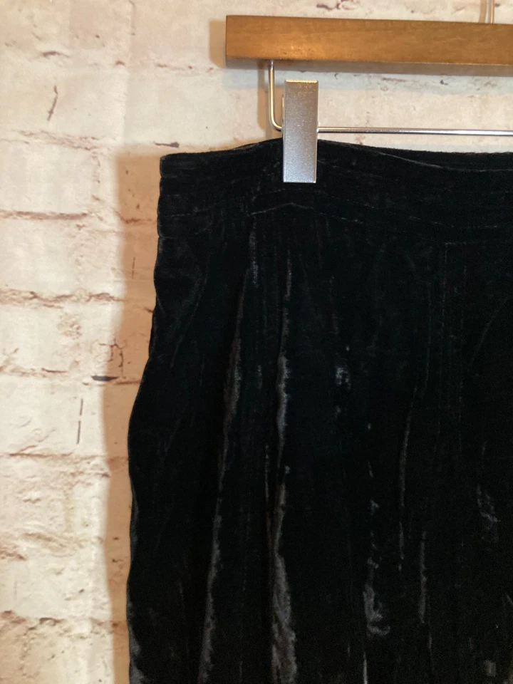 Maxi falda de terciopelo Duck Head para mujer 14 negra midi acampanada caprichosa grunge Foto 3 de 4