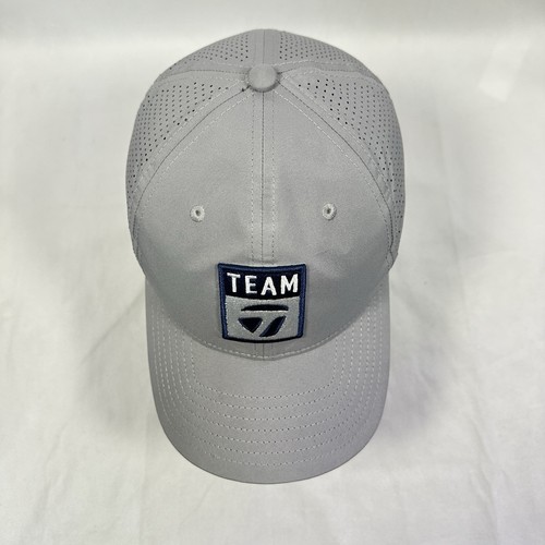 TaylorMade Hat Cap Mens Gray Team Staff Tour Issue Golf Adjustable Strap Back - Picture 5 of 9