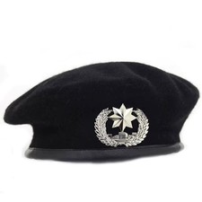 Green Wool Beret Hat Red Star Emblem Military Style Cosplay Costume Cap Unisex