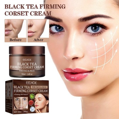 Black Tea Firming Moulding Face Cream, Moisturizing Softening Skin Firming Shrin