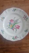Lunéville KG France Earthenware Plate - Floral Decor - 1950s