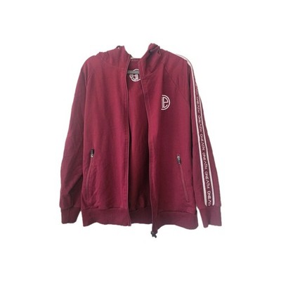 One Athletic Herren Gr. S/M Hoodie Burgund Langarm Logo Weiß Sportswear 
