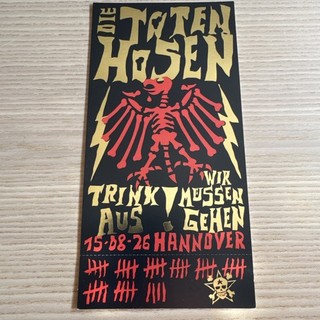 Toten Hosen Konzert Ticket Pop & Rock 15.08.2026 Hannover Messe Stehplatz 1x