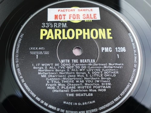 The Beatles WITH THE BEATLES 1969 UK LP RARE Y/B PROMO *Small MONO Sleeve NMINT