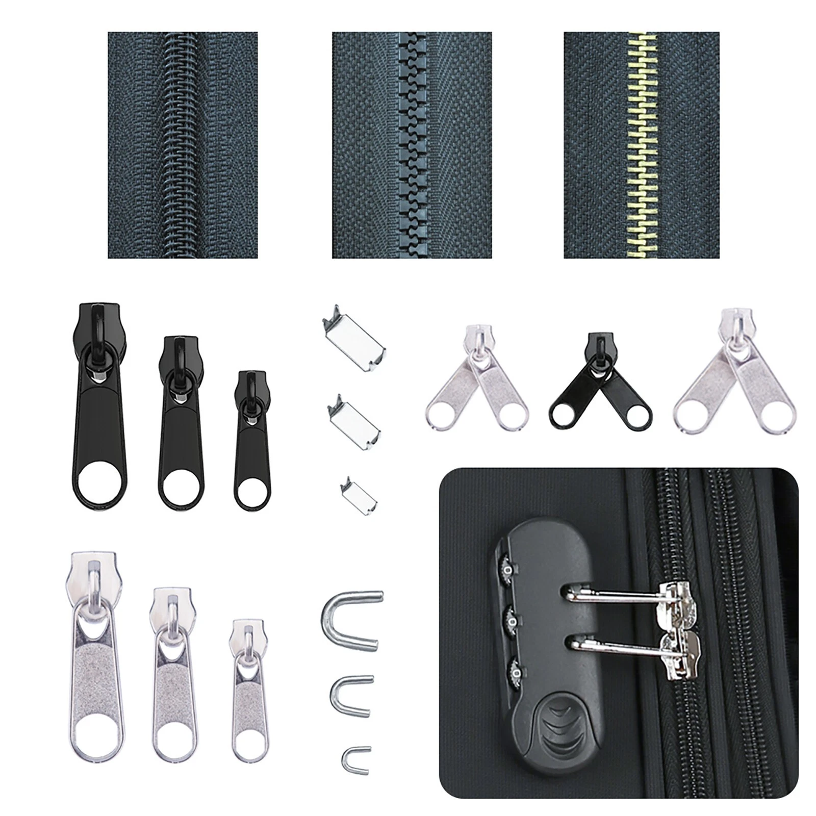 85PCS Universal Zipper Repair Kit Clothing Tent Bag Broken ZipperFix Replacement - product detail image 2